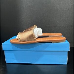 Jack Rogers rose gold slide sandals 9.5
